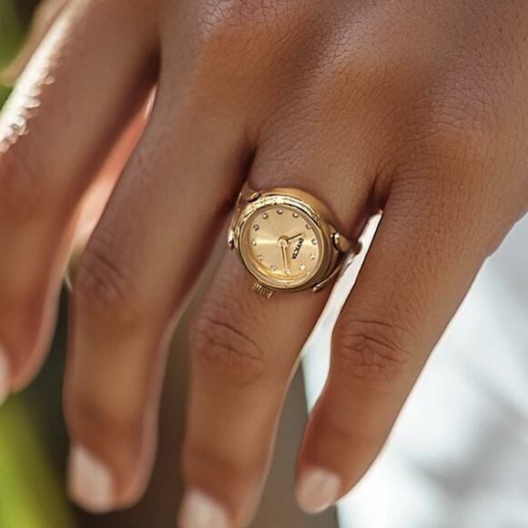 Invicta Angel Women's Ring Watch 17.5mm GOLD (44483) $199 MSRP-BRAND NEW IN BOX